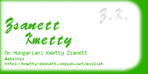 zsanett kmetty business card